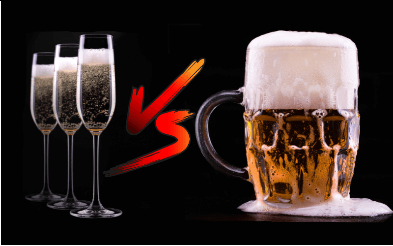 Champagne vs. Beer