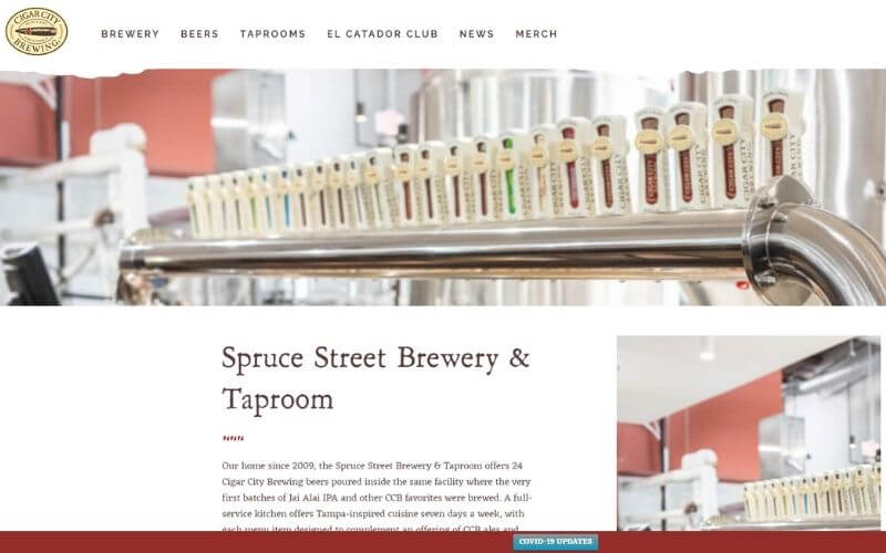 Cigar City Brewing - Spruce Street Brewery & Taproom website