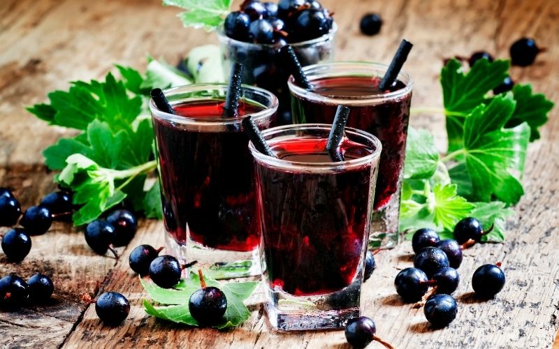 Cold Vodka with Blackcurrant Cordial
