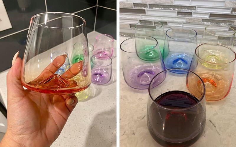 ColoVie Colored Wine Glasses