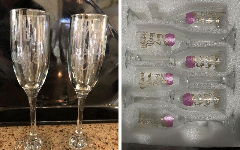 Crest Champagne Glasses