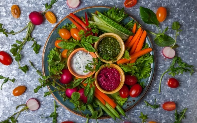 A serving of crudite platter