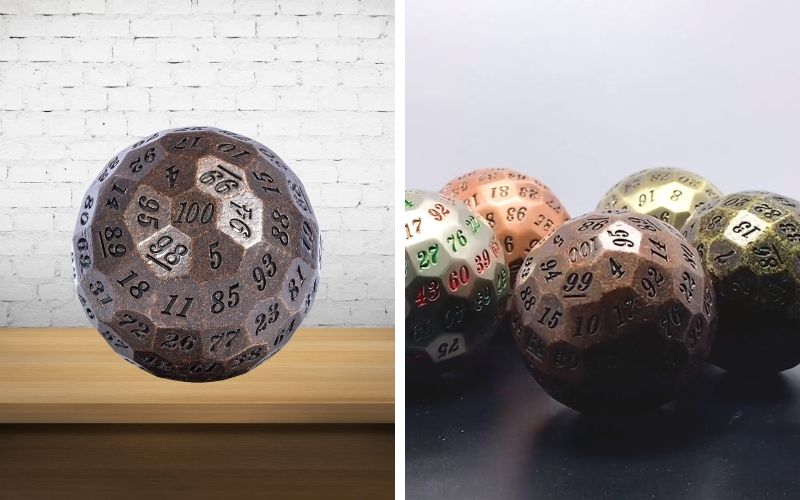 DNDND Ancient Copper Metal Dice