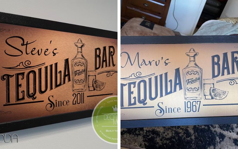 Deca Moda Personalized Tequila Bar Sign