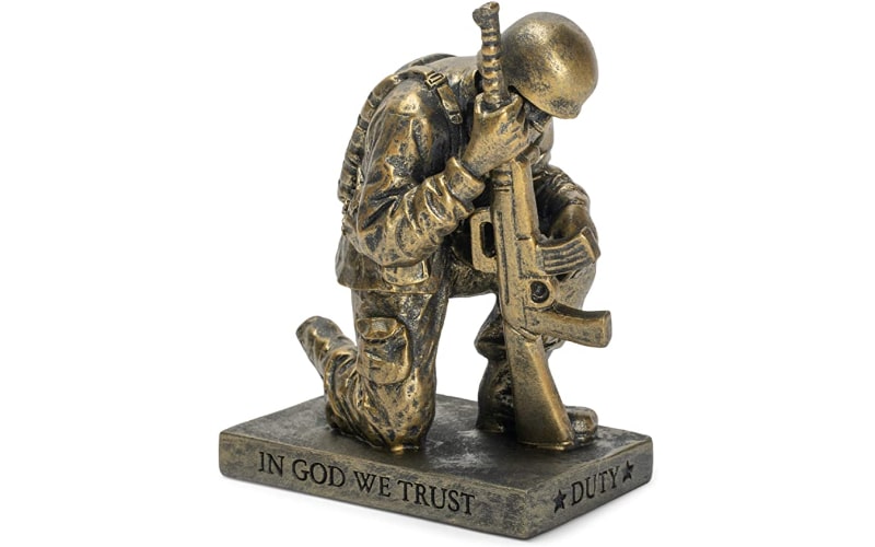 Dicksons Duty Faith God Praying Soldier Figurine