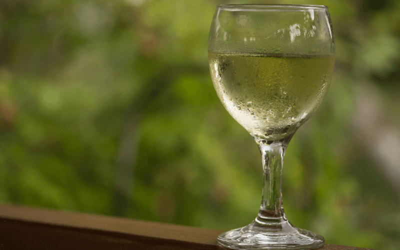Glass of dry wine