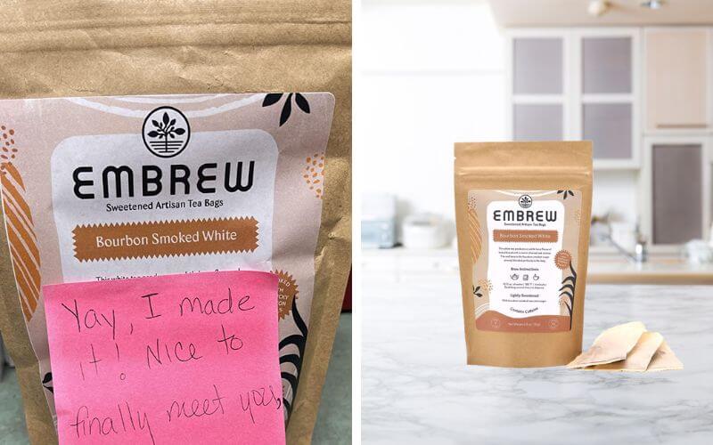 Embrew Bourbon Smoked White Sweetened Tea Bags