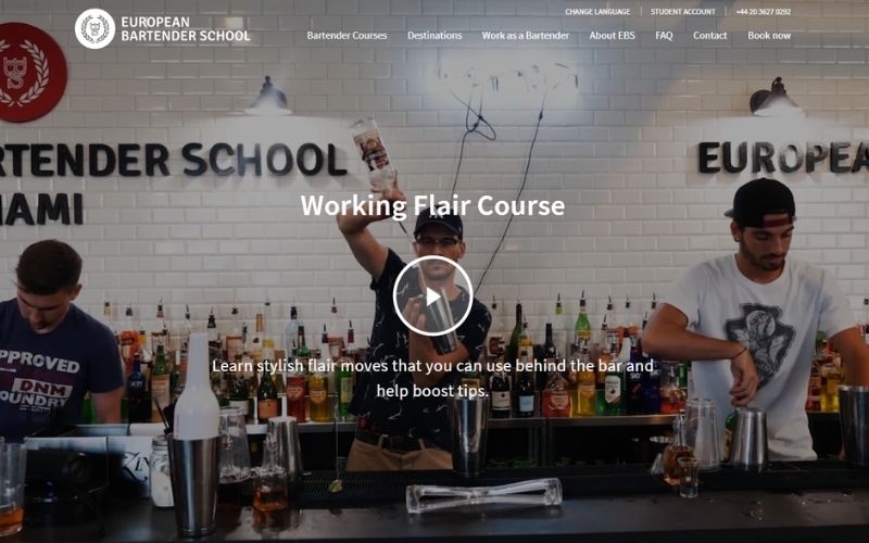 European Bartender School website