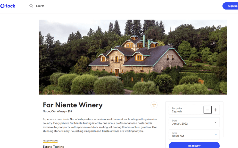 Far Niente Winery website