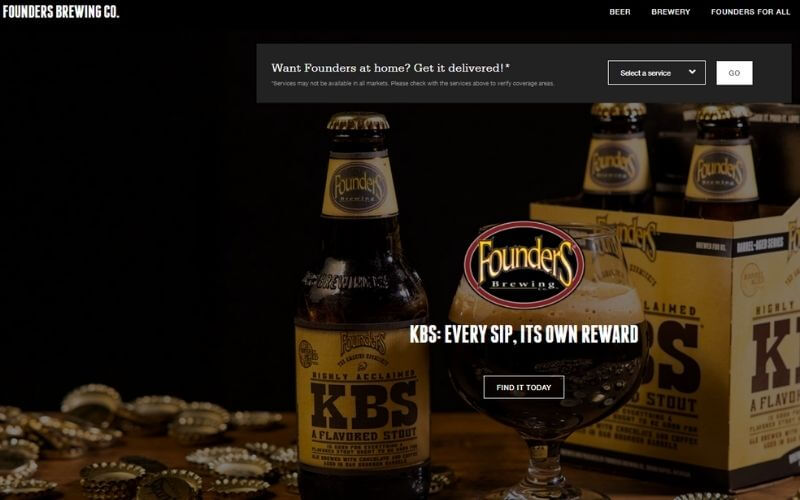 Founders Brewing Company website