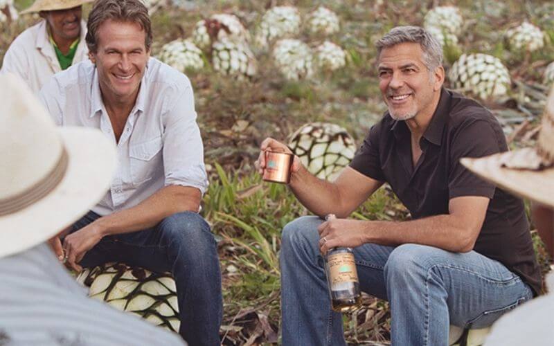 George Clooney and Rande Gerber in a tequila plantation - Image by The Spirits Business