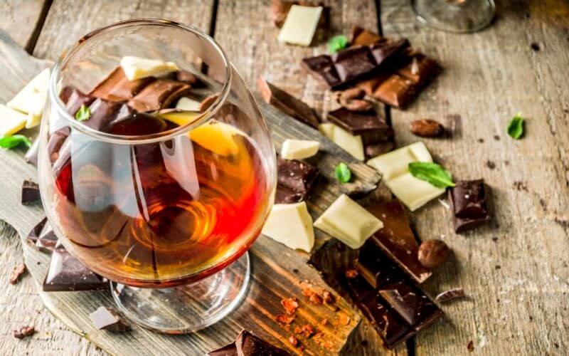 Glass of Brandy and Chocolate