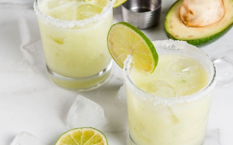 Glasses of Avo-Keto Margarita