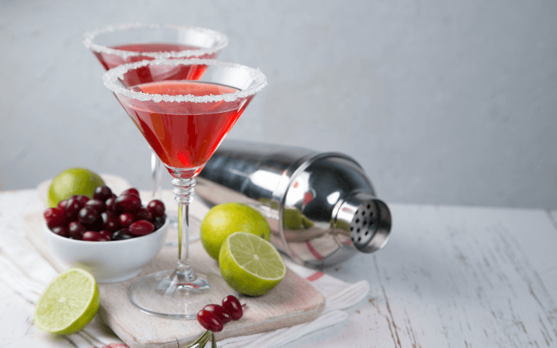 Glasses of Cranberry Martini