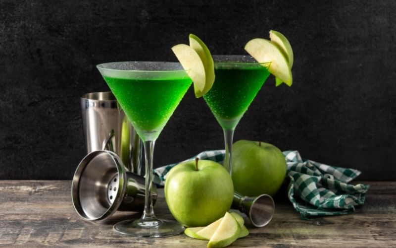 Glasses of Green Dublin Apple