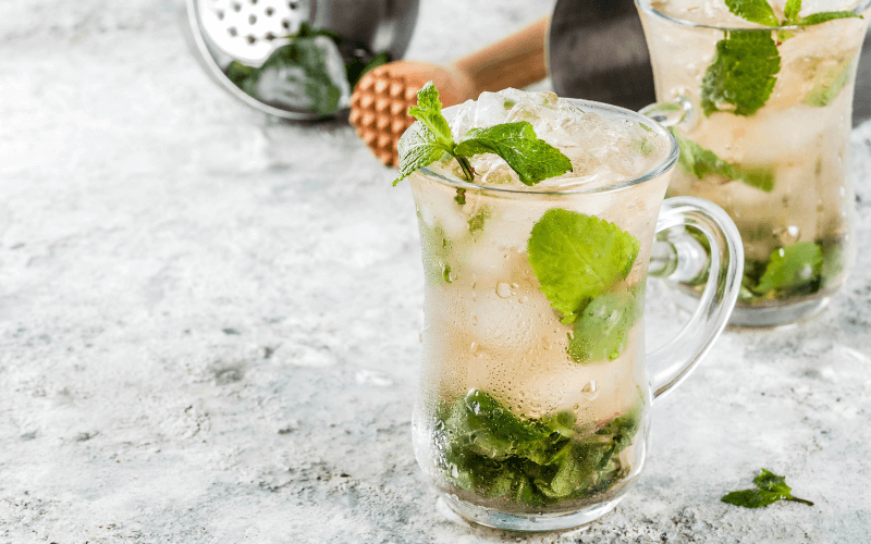 Glasses of Mexican Mint Julep
