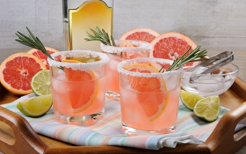 Glasses of Paloma Cocktail