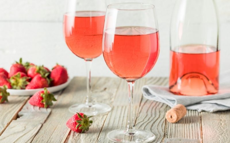 Glasses of Rosé Spritz