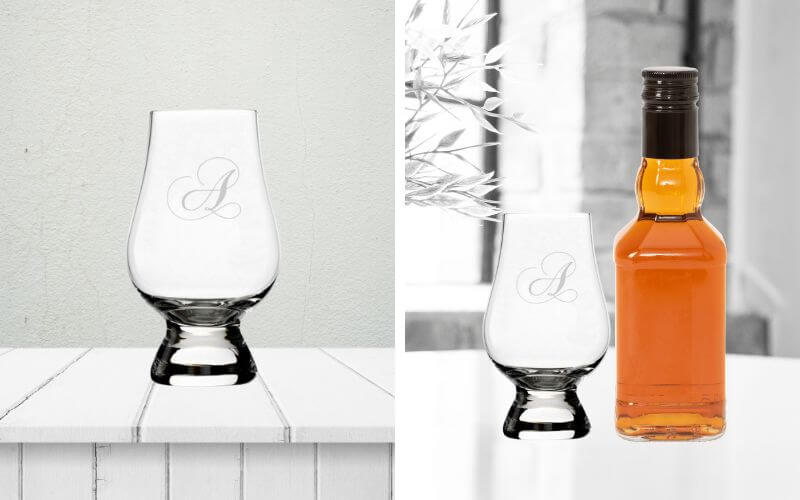 Glencairn Monogrammed Whiskey Glasses