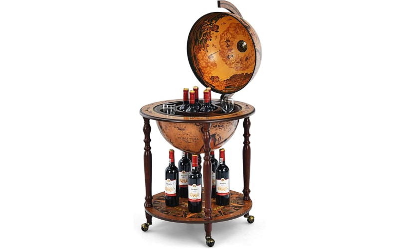 Goplus Globe Wine Bar Stand