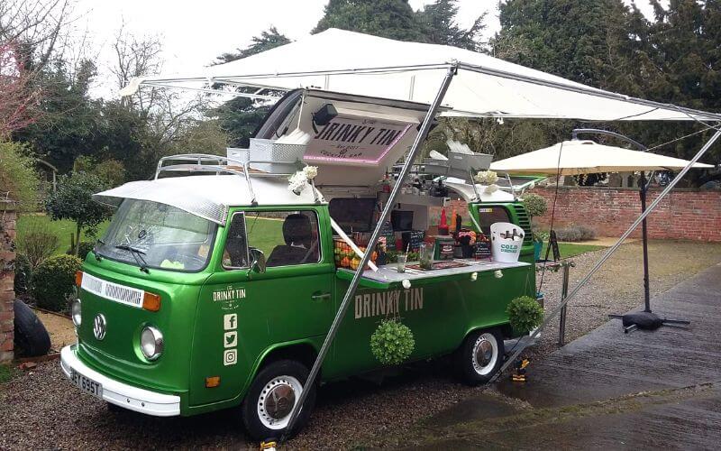 Green Campervan Bar Car - Image by Flowing Events