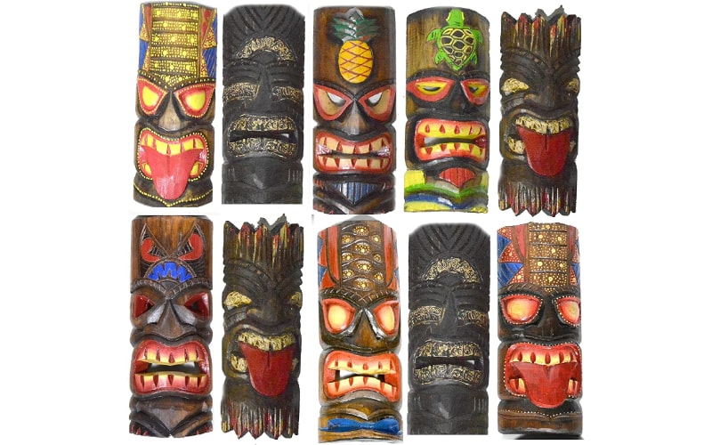  Greenbox Polynesian Tiki Style Masks