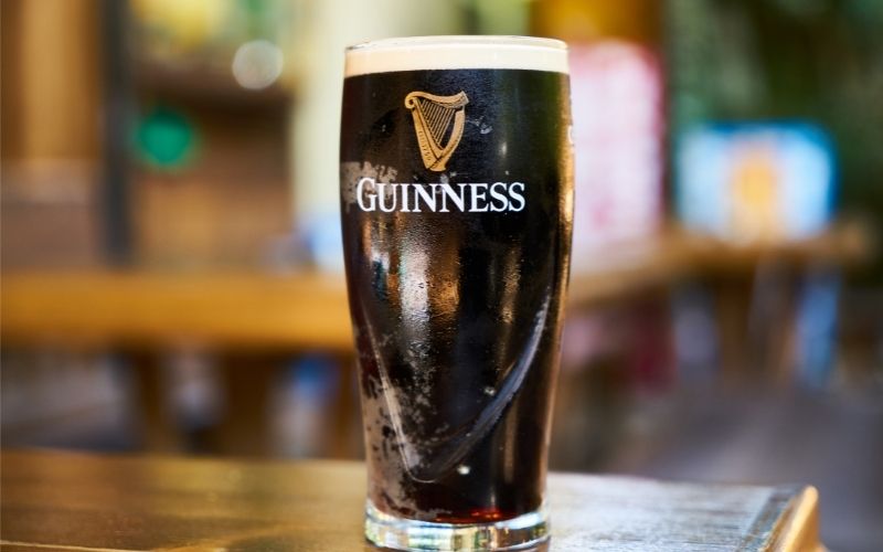 Guinness Glass Filled With Beer