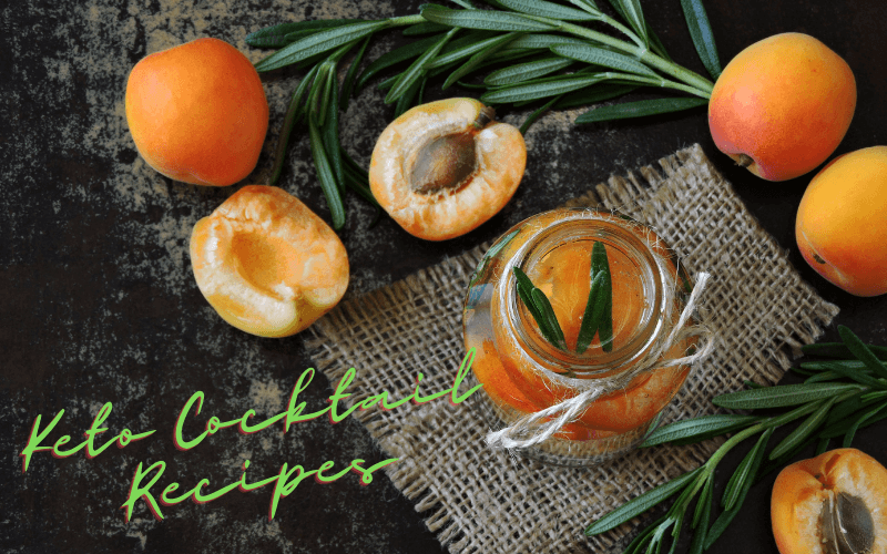Healthy apricot cocktail on a dark background