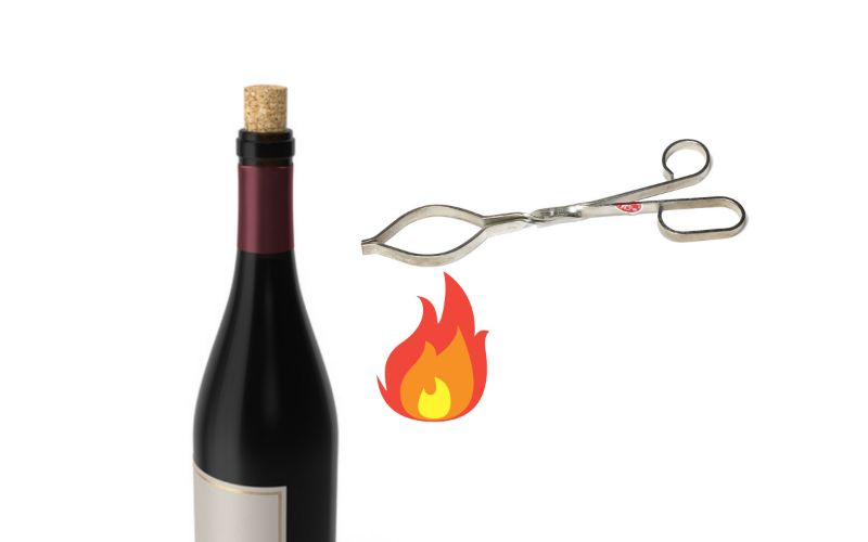 Heated Bottle Tongs - How to Open a Wine Bottle Without a Corkscrew