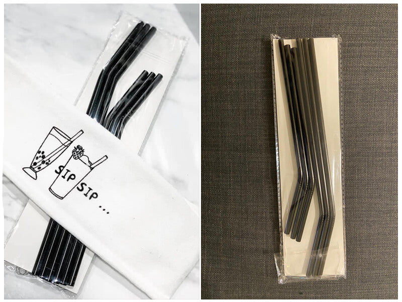  Hiware 12-Pack Black Stainless Steel Straws Reusable with Case review