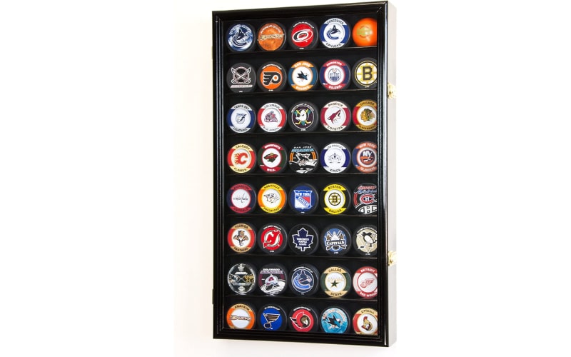 Hockey Puck Display Case Cabinet