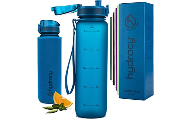 Hydracy Water Bottle with Time Marker 