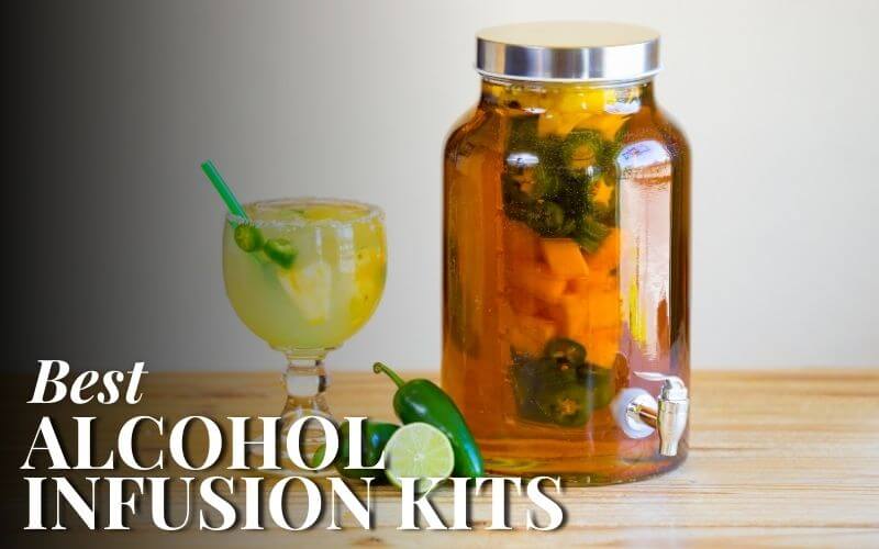 Jalapeno infused tequila in a jar and glass