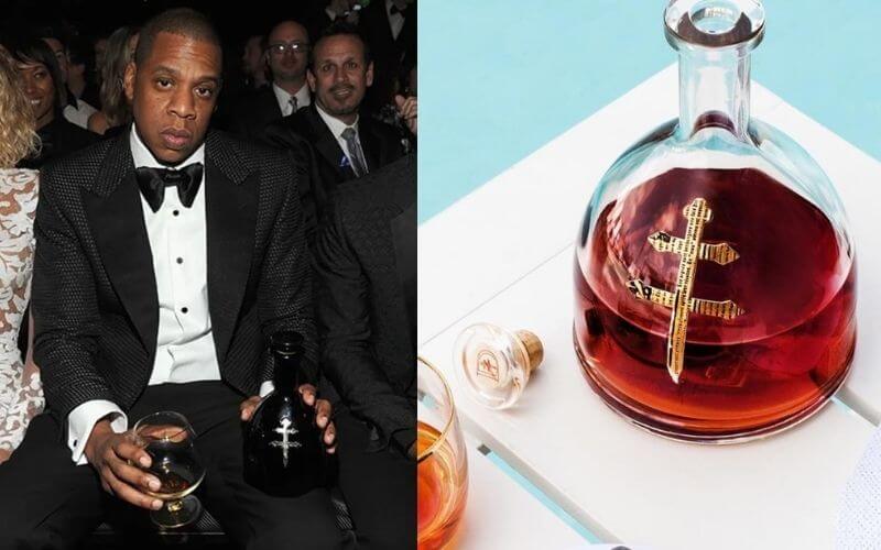 Jay Z with a bottle of D'Usse Cognac - Image by Hello!