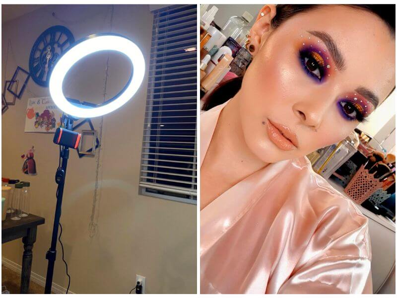 Kaiess Selfie Ring Light With Tripod & Phone Holder