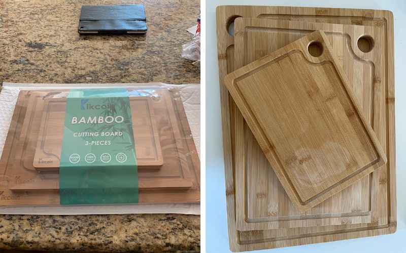 Kikcoin Bamboo Cutting Boards