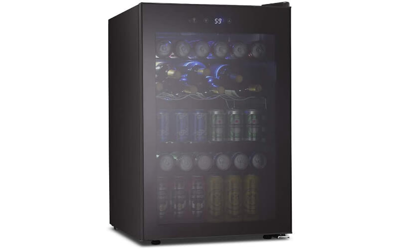 Kismile Black Beverage Refrigerator
