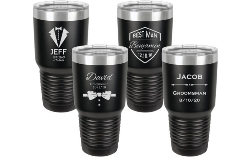 Lazer Designs Groomsman Tumblers