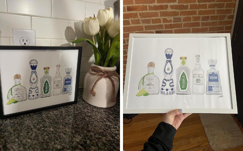 Lindsey Kay Collective Tequila Bottles Wall Art