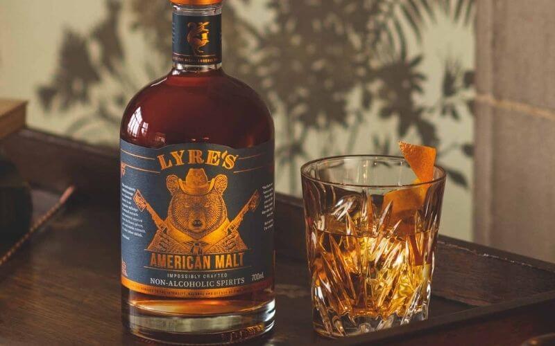 Lyre’s American Malt with Old-fashioned mocktail