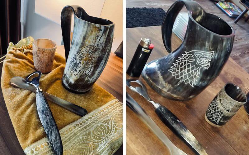 MENTHOME Game of Thrones Drinking Horn Mug