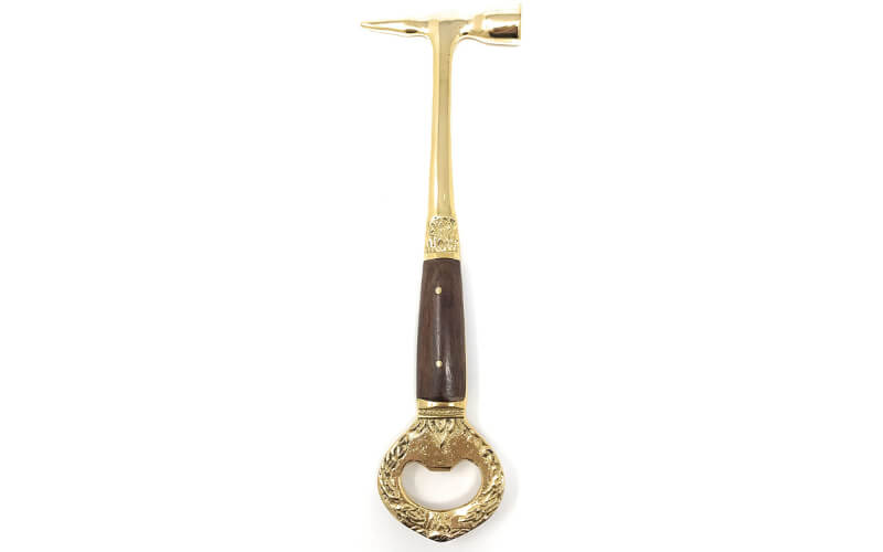 Madison Bay Company Brass Ice Pick and Hammer with Bottle Opener