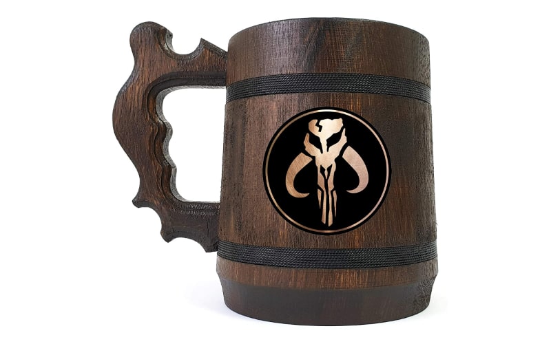 Mandalorian Wooden Beer Mug