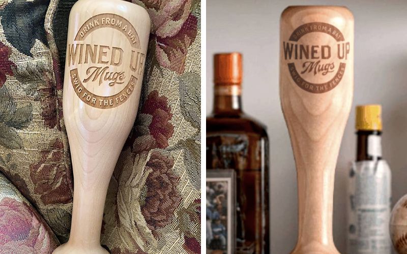 Dugout Mugs: Wined Up - Mini Baseball Bat Wine Glass
