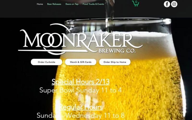 Moonraker Brewing Company website