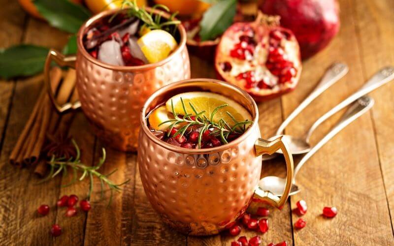 Mugs of Pomegranate And Apple Moscow Mule 