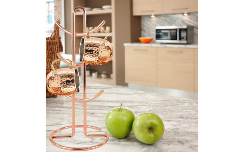  Mule Science Countertop and Bar Copper Mug Tree