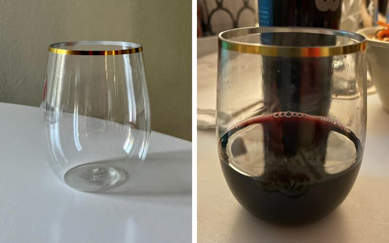Oojami Stemless Disposable Wine Glasses