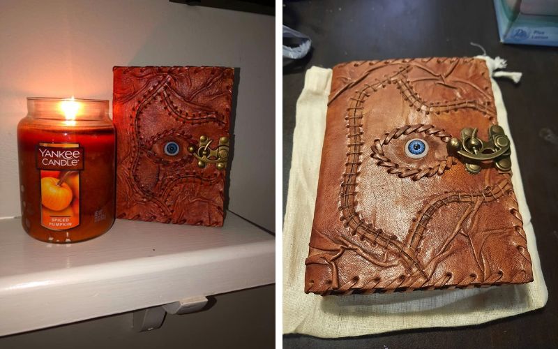 PL PEARL LEATHER Hocus Pocus Book of Shadows Journal