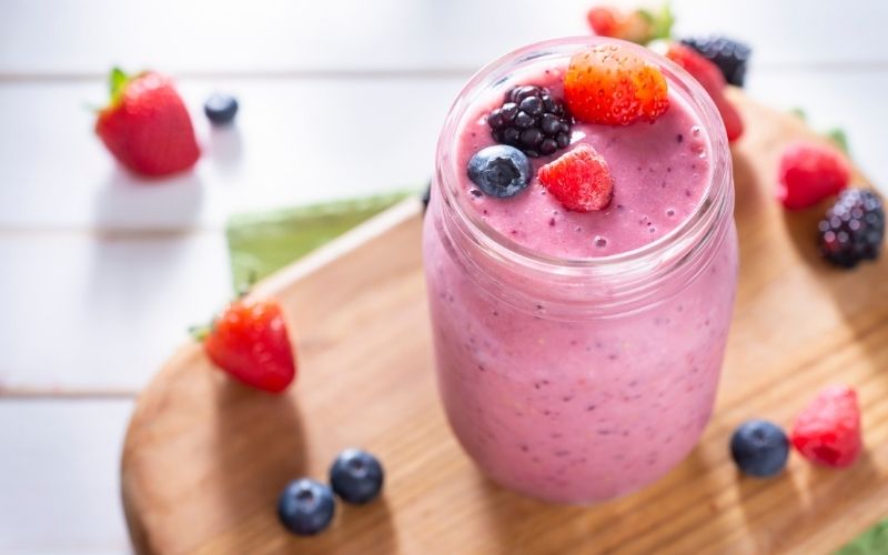 Peach Raspberry Vegan Smoothie